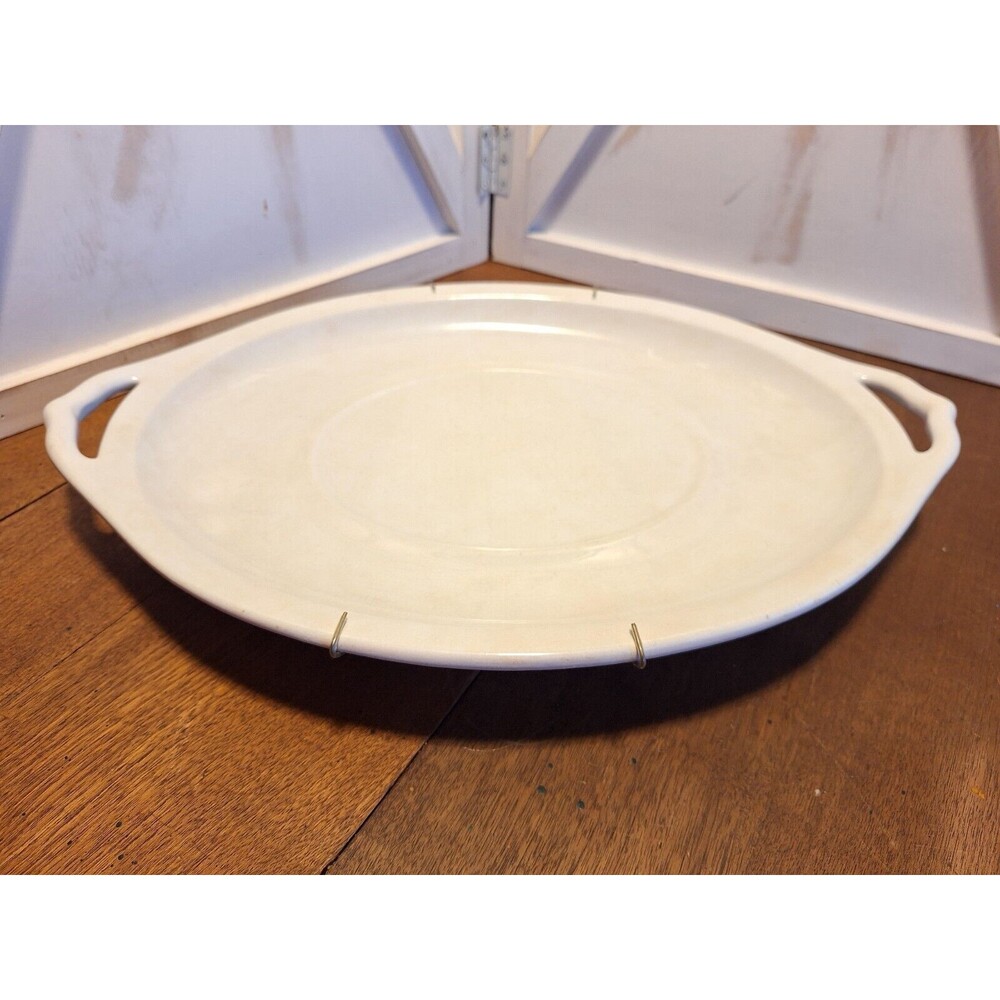 Antique Wedgwood Royal Stone China 17.75" Oval White Double Handled Platter